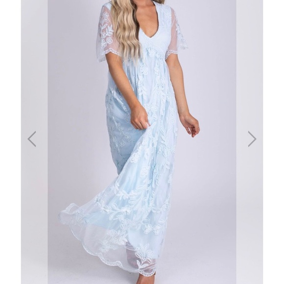 Light Blue Maxi Dress - Picture 4 of 8